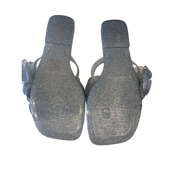 Jeffrey Campbell Jelly FLoralee Sandals Size 7 Shimmer Silver EU 38 NWOB - Picture 10 of 10